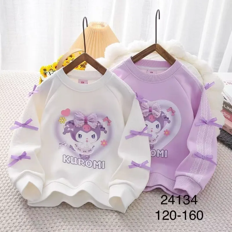 

Autumn Kawaii My Melody Kuromi Sanrio Student Cute Cartoon Long Sleeve Hoodie Comfortable Warm Sports Clothes Children for Kids