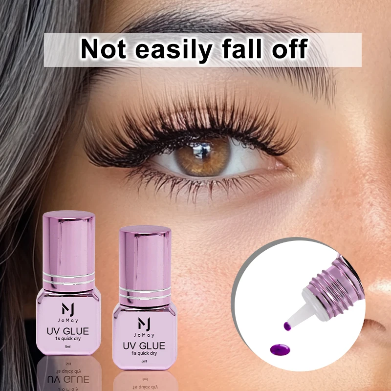 JOMAY Klej UV do przedłużania rzęs dla profesjonalistów 5ml Hurtownia kleju do rzęs Akcesoria do przedłużania rzęs Fioletowy kolor Produkty do makijażu