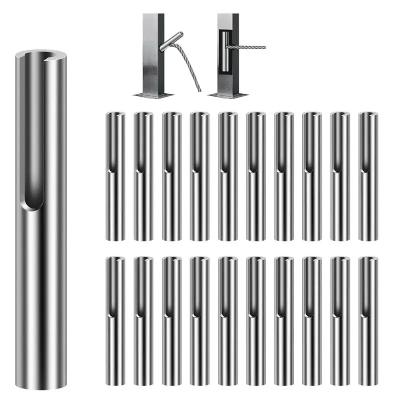 20Pack 1/8In Invisible Cable Railing Kit,Swageless Cable Railing Kit,Cable Railing Invisible Terminal Fixed End Hardware-[A22I S
