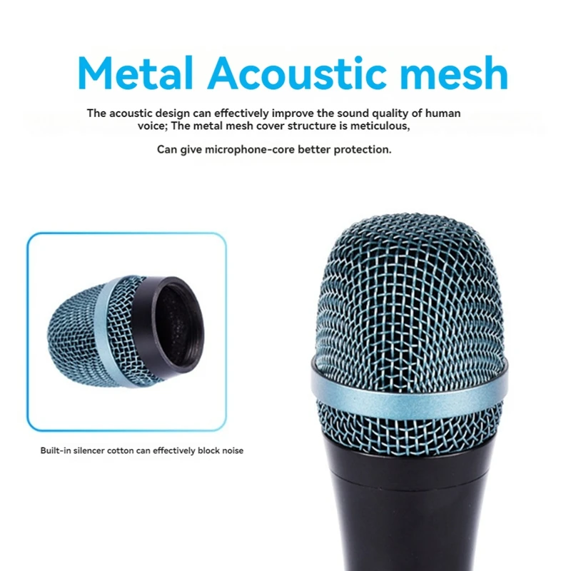 E945 Wired Dynamic Super-Cardioid Vocal Microphone, Handheld Mic For Live Performances, Karaoke, & Studio Recording