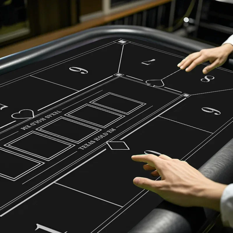 Texas Hold'em Poker XXL PU Leather Desk Mat | Large Waterproof Non-Slip Table Game Layout Mouse Pad for Office Keyboard Players