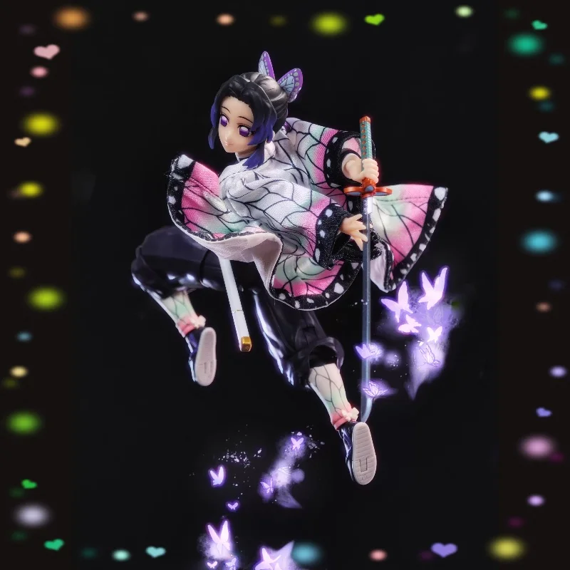【No Figure】Demon Slayer Shf Buzzmod 1/6 Scale  Figure Shinobu Kochou Handmade Cloak Accessory For 12inch Action Figure Model