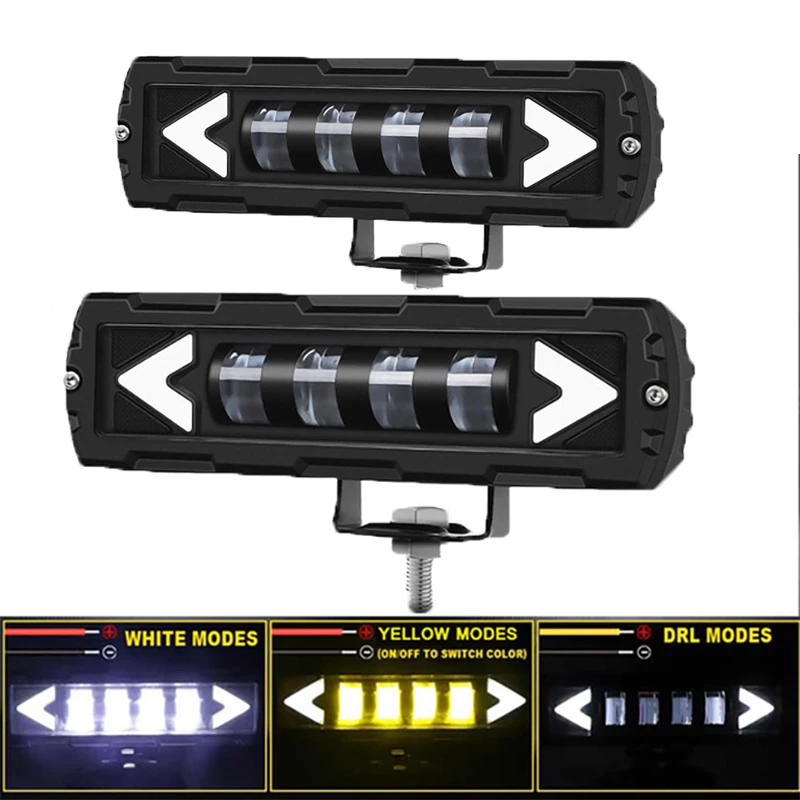 

6 inch LED Light Bar 7D 6D Lens Work Light Offroad 4x4 Driving Running Light work lamp for Motorcycle Truck ATV SUV Boat Auto