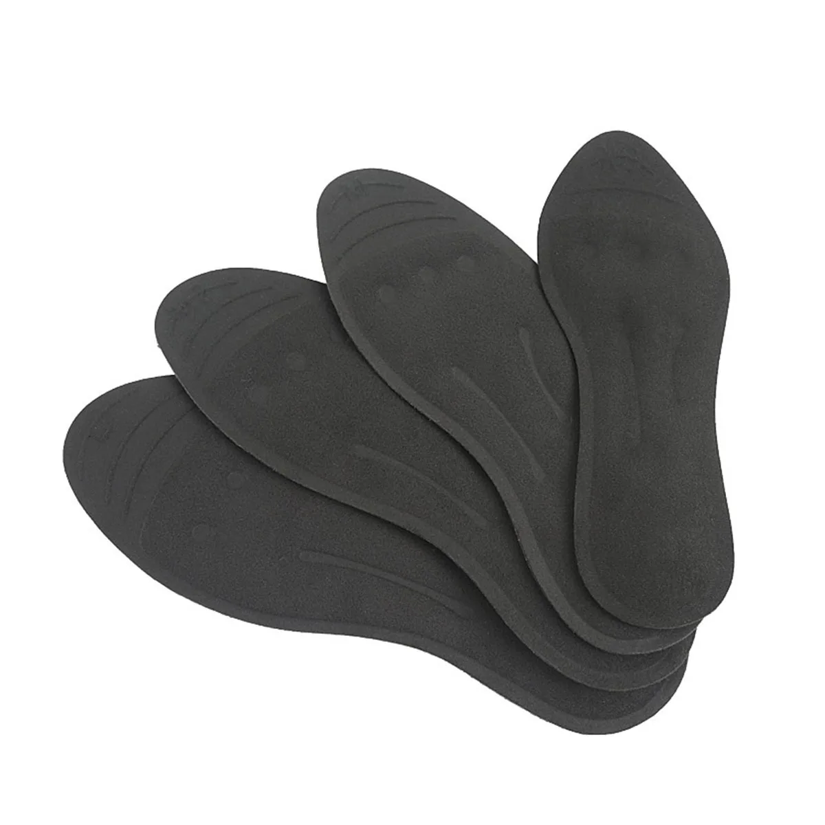 Massaging Liquid Orthotic Insoles Glycerin Filled Shoe Inserts for Plantar Fasciitis Flat Feet Pain Relief Black