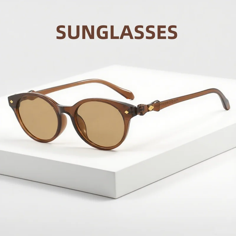 

New Cat Eye Large Frame Sunglasses Fashion Bow Mirror Legs A Must-have for Outdoor Street Photography and Sun Protection