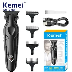 Kemei Men Professional Hair/Beard Trimmer Zero Gapped Hair Clippers for Barber Hair salon specific electric push shear km-2269