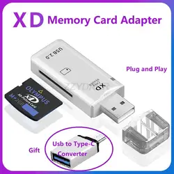 USB XD Picture Card Reader USB XD Card Reader XD Memory Card Adapter for Olympus Fuji Cameras Computer Plug and Play