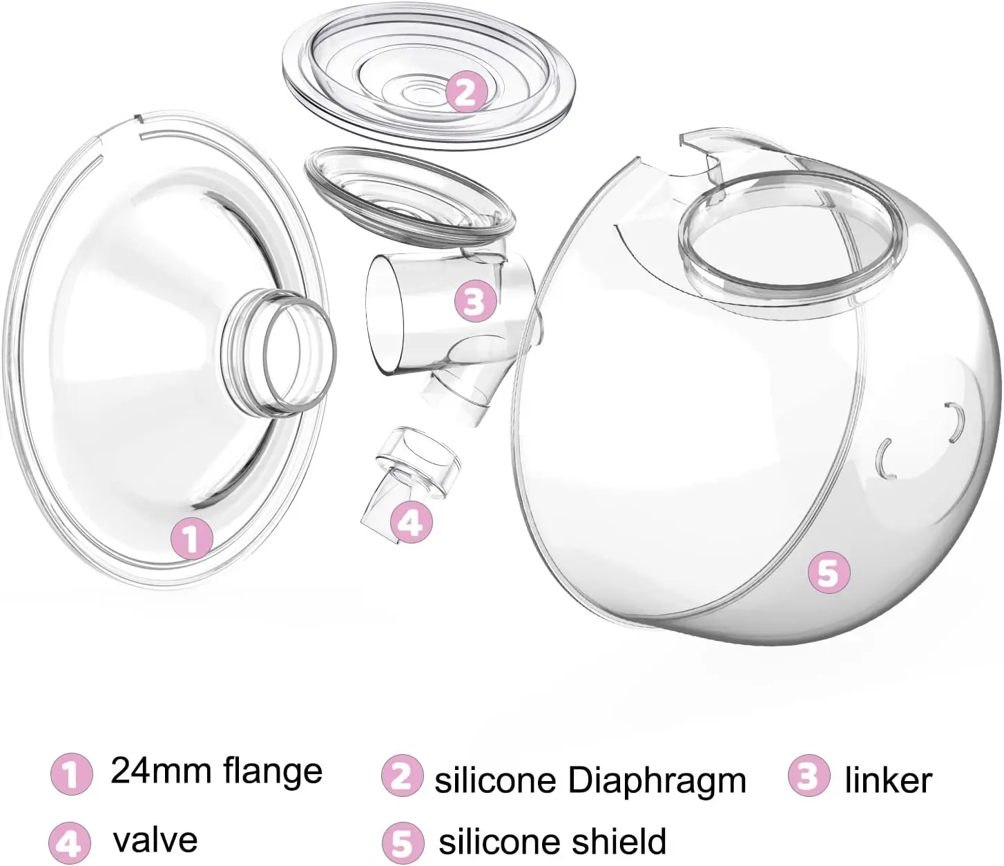 Giyilebilir göğüs pompası süt toplayıcı fincan aksesuarları, S9/S10/S12 24MM/27MM göğüs pompası ile uyumlu göğüs pompası süt toplayıcı
