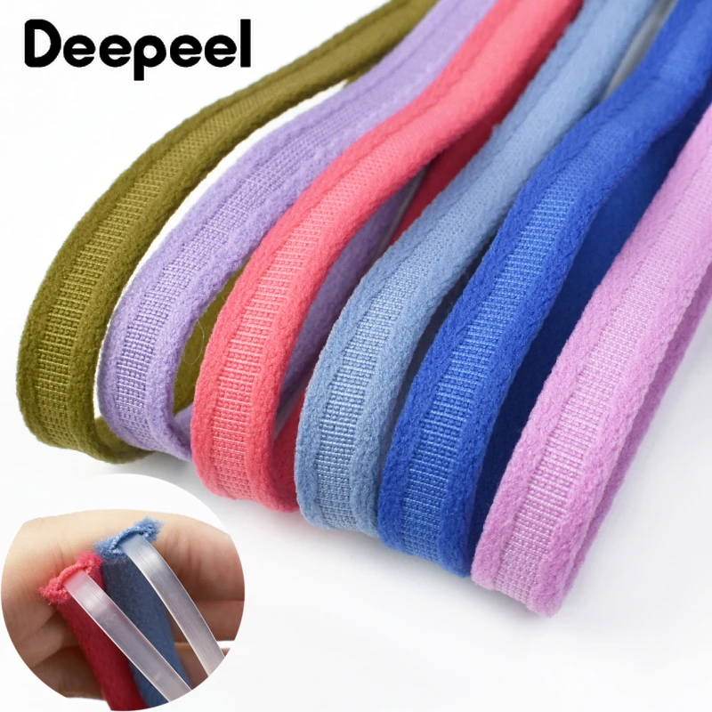

10/20Meters Deepeel 10mm Nylon Bra Elastic Band Ribbon Non-slip Underwear Fishbone Steel Ring Sewing Webbing DIY Accessories