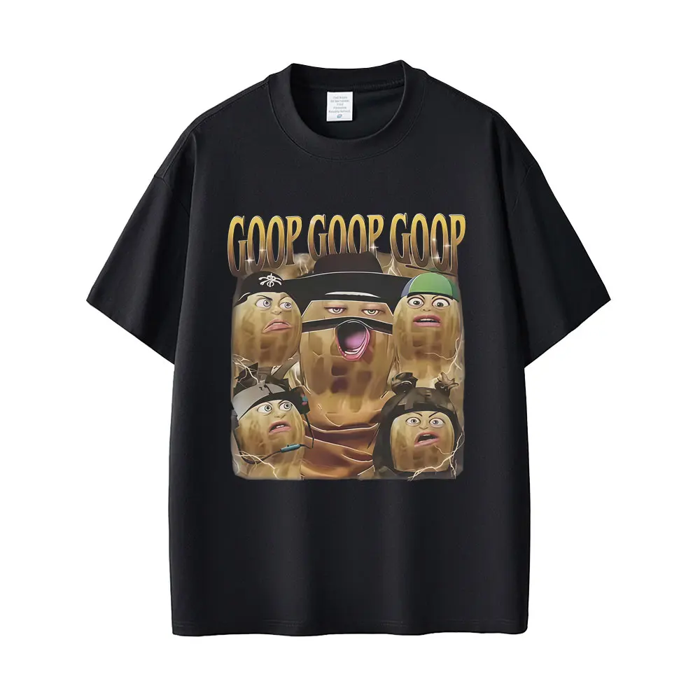 

The Burnt Peanut Goop Goop Goop Funny Meme T Shirt Fans Gift Men Women Clothing Fashion Casual Cotton Short Sleeve T-shirts Tops