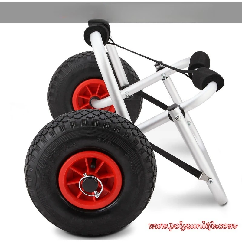 Kayaks, surfboards, canoes, assault boats, rubber boats, trailers, two-wheeled trolleys, foldable and placeable stands