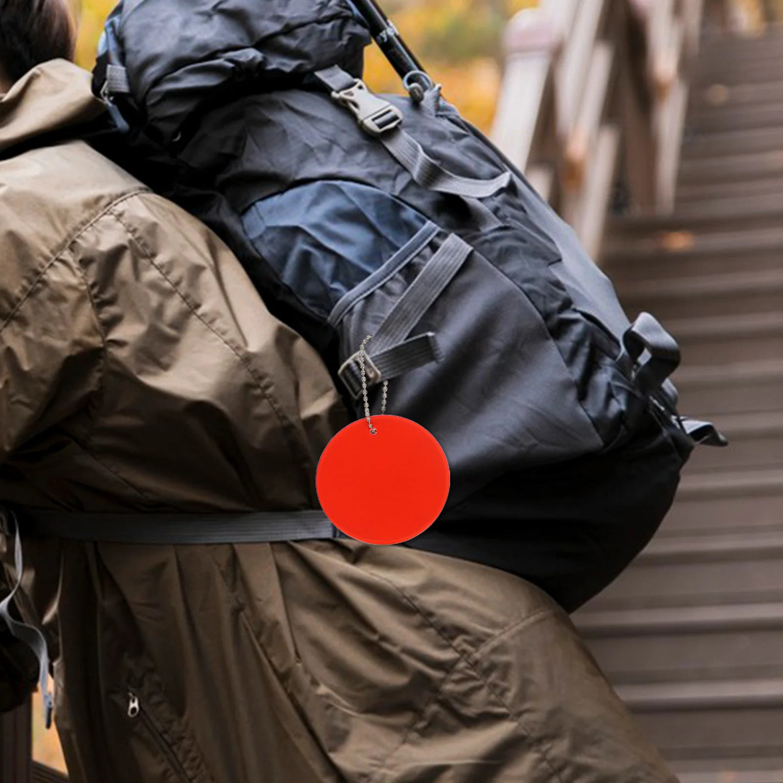 

24Pcs Reflective Backpack Pendant Keychain Dual-Side Reflection Night Run Walk Cycle Safety Reflector Lightweight School Bag