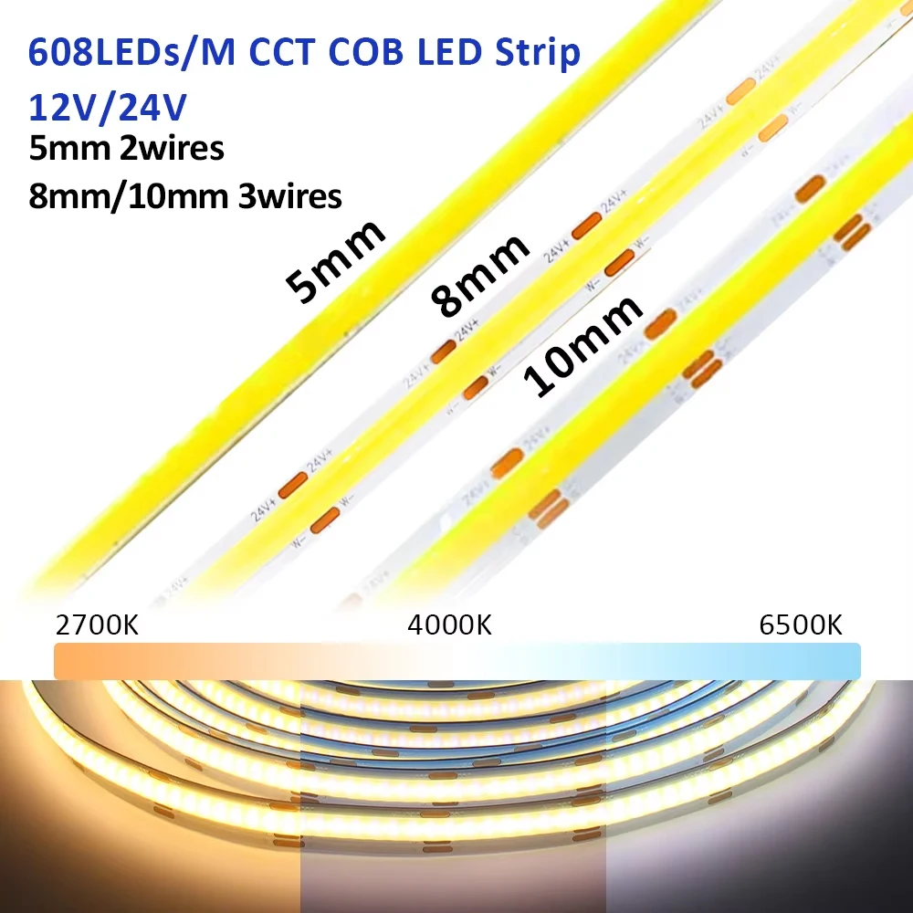 fita-de-led-cob-cct-dc-12v-24v-5mm-8mm-10mm-608-leds-m-2700k-a-6500k-fita-linear-de-led-dupla-cor-ra90-regulavel