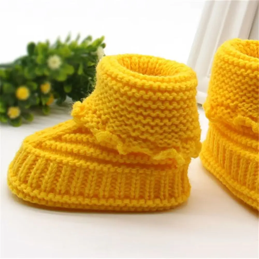 2025 Handmade Booties Comfortable Soft Knit Toddler Warm Shoes Durable Multipurpose First Walkers Shoes