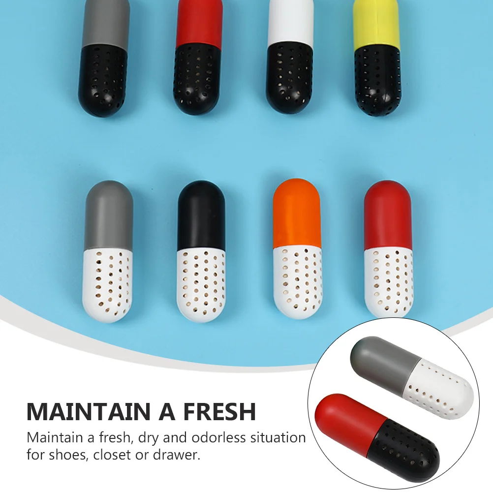 2 قطعة كبسولات القضاء على الرائحة للأحذية امتصاص الرطوبة المعطر مزيل الرطوبة خزانة أحذية رياضية أداة العناية المنزل