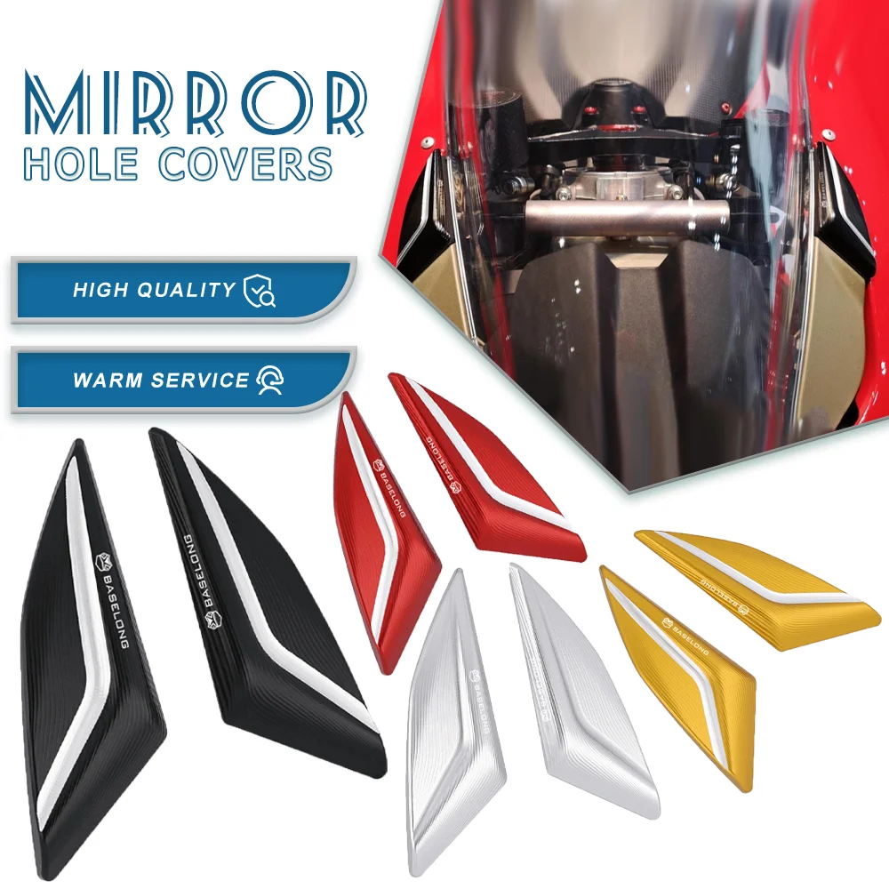 

For DUCATI SUPERBIKE 955 Panigale V2 2020 2021 2022 Motorcycle Windscreen Driven Mirror Eliminators Cap Parts Mirror Hole Cover