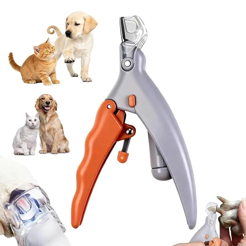 Cortador de Unhas LED para Animais de Estimação, Cortador Multifuncional para Cães e Gatos, Suprimentos Profissionais de Limpeza e Higiene para Animais
