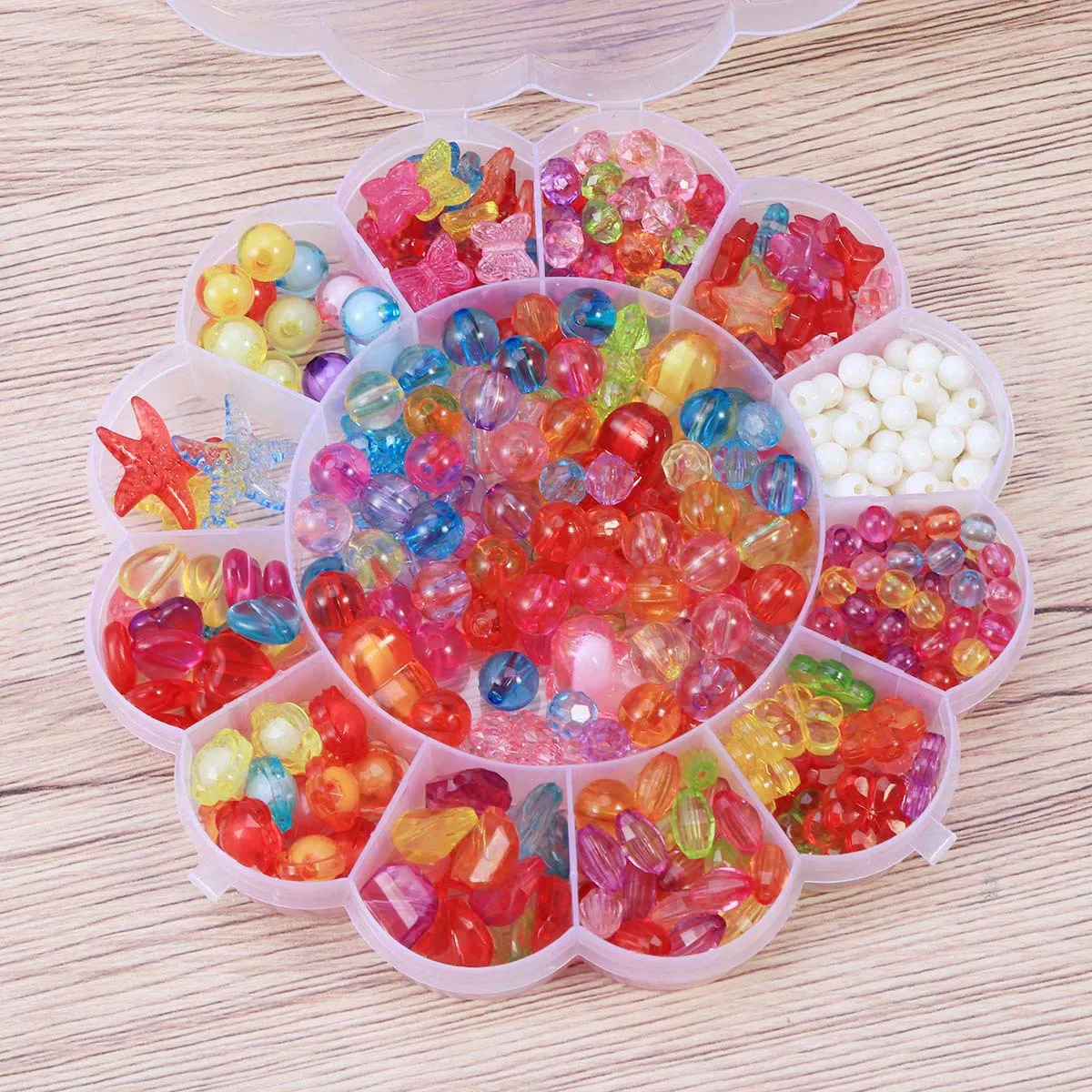 1 set di perline assortite per bambini set fai da te fatto a mano kit di perline artigianali educativi per bambini creatività mano occhio coordinazione