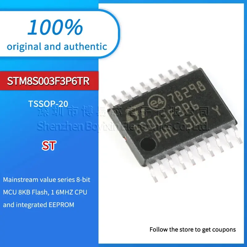 

Original genuine STM8S003F3P6TR STM8S003F3P6 TSSOP-20