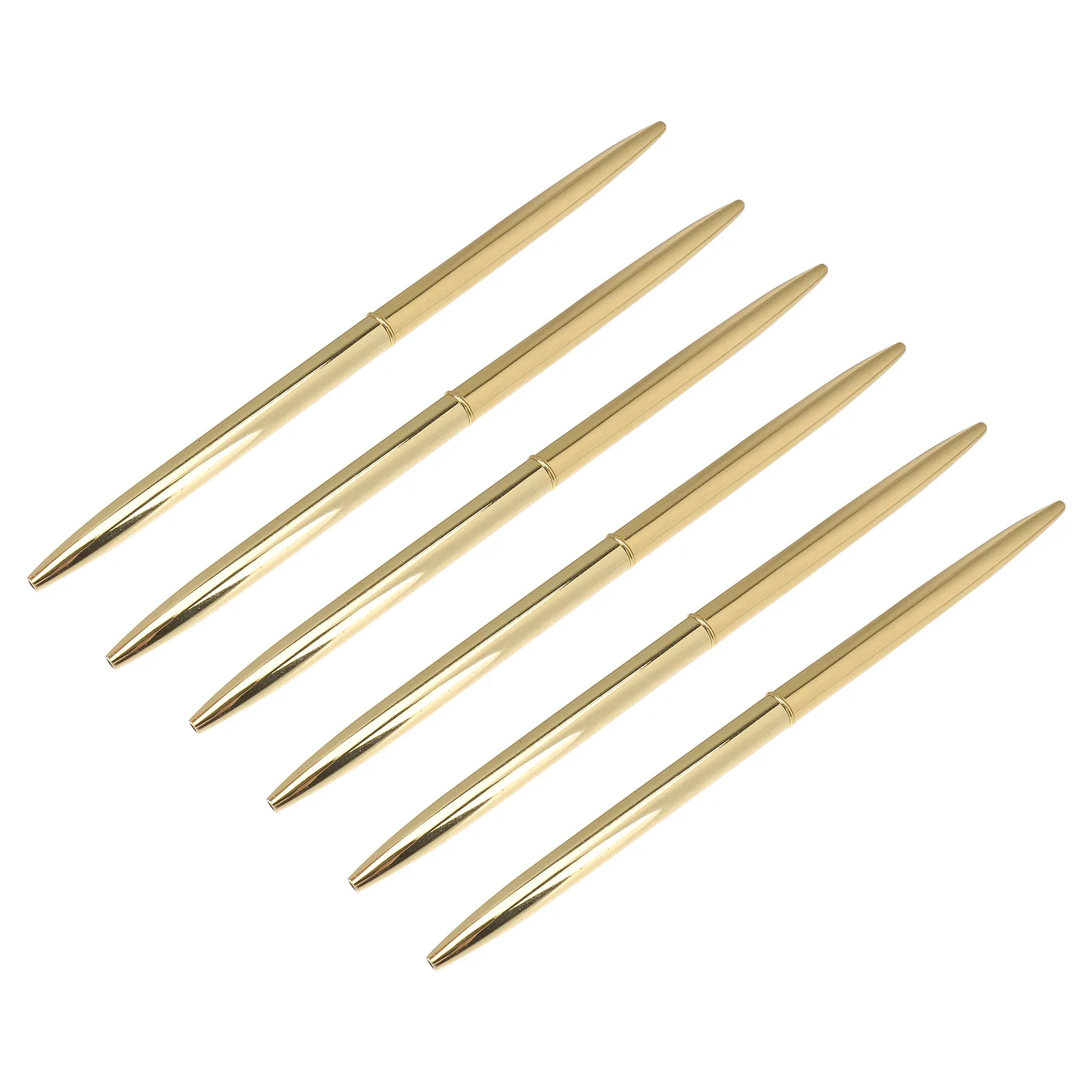 

6Pcs Premium Metal Pens Stylish and Functional Reliable Performance Perfect for Students Teachers As Gift Set Black Gold