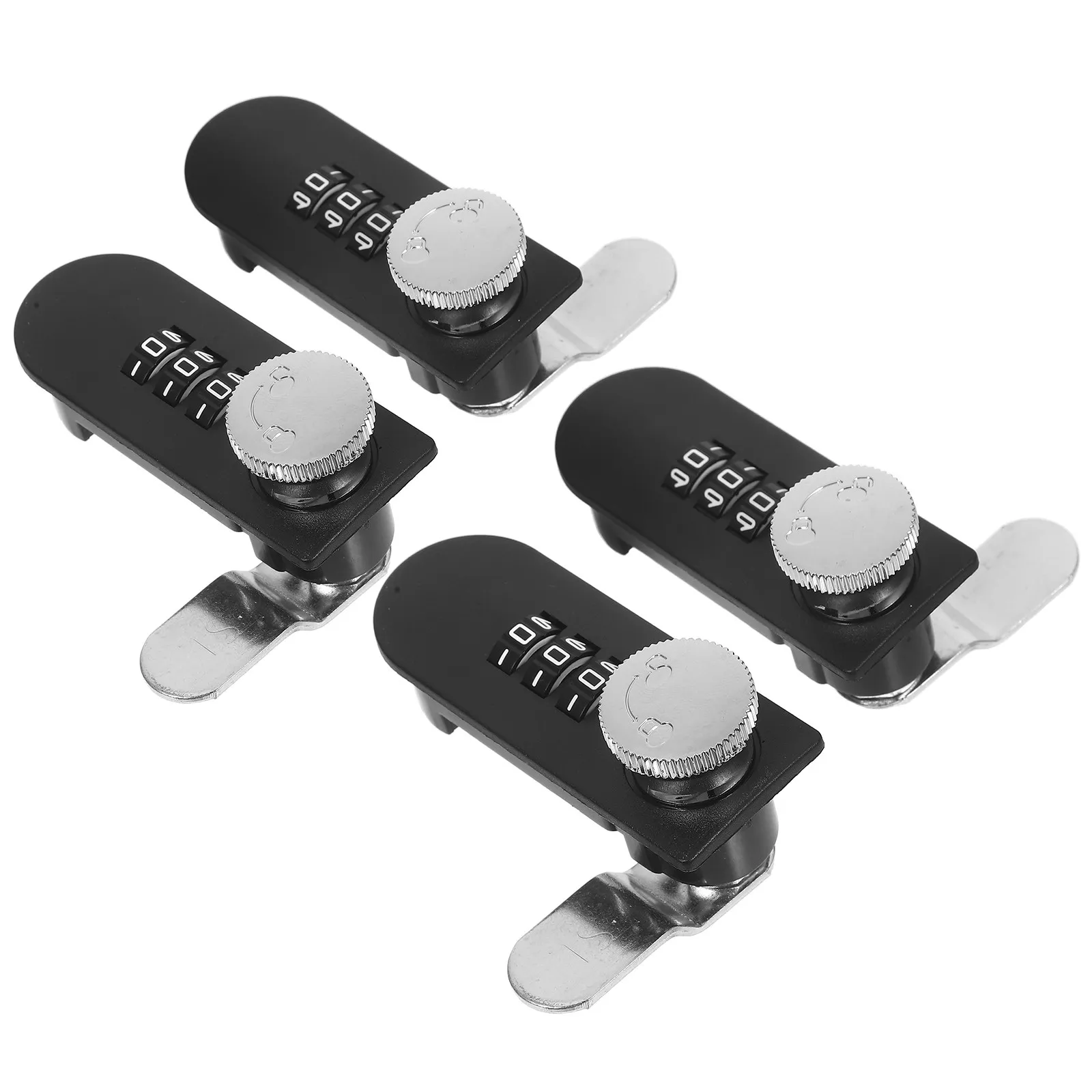 Keyless Combination Drawer Lock 2 Sets Round Cabinet Door Latch Anti Theft Security for Desk Metal Cabinet