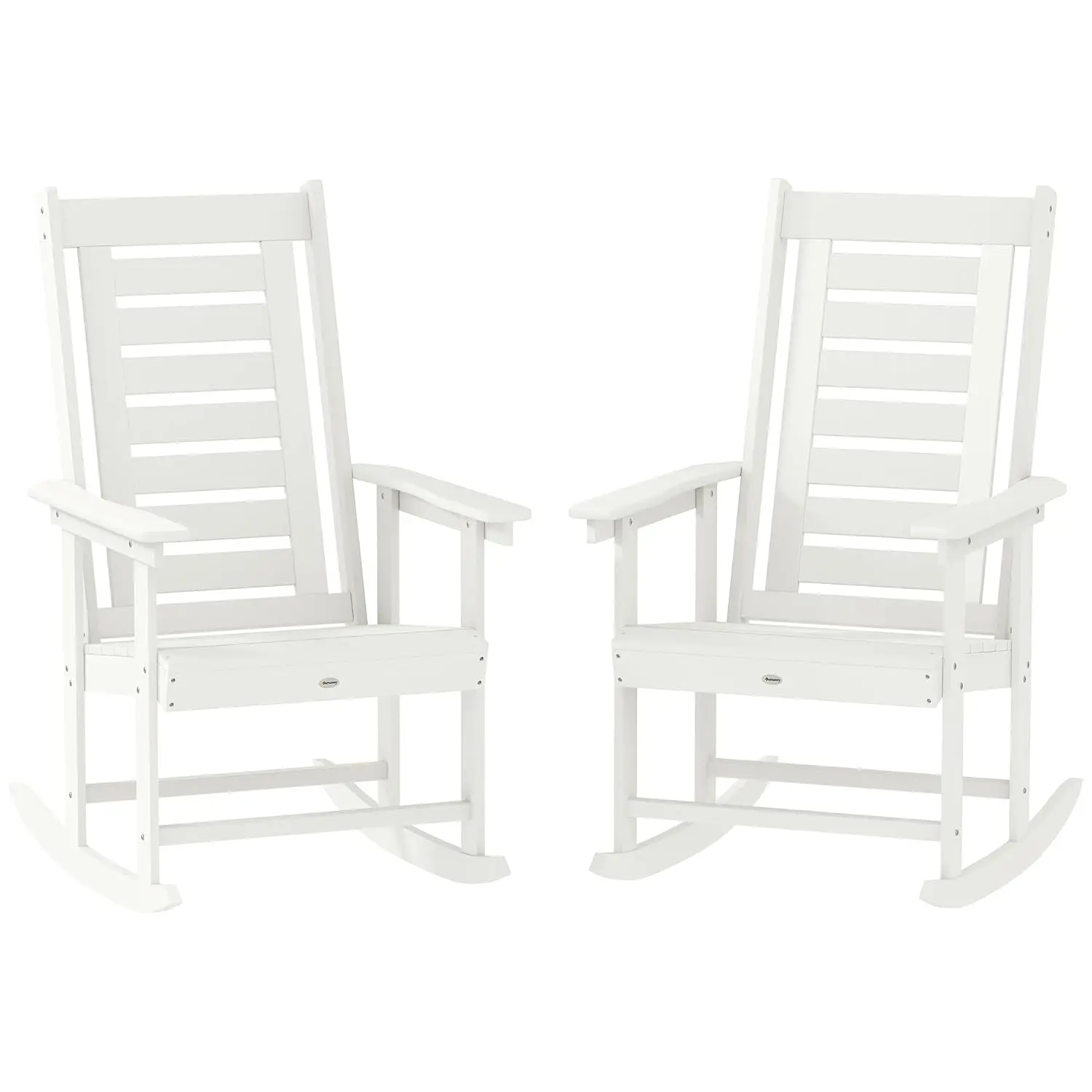 Outdoor Rocking Chairs Set of 2 HDPE Patio 28