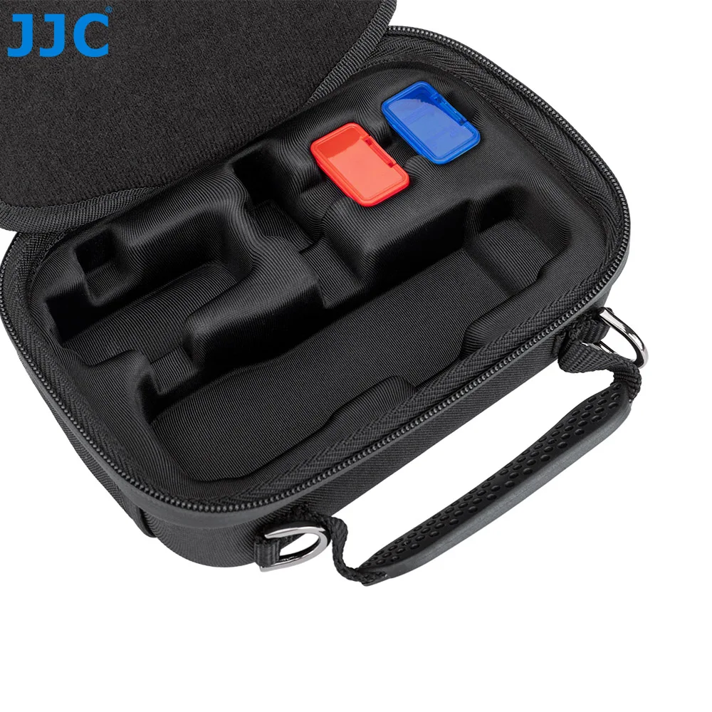 JJC Durable EVA Camera Bag Case for DJI Osmo Pocket 3 Carrying Camera Pouch with Mesh Pockets Strap Action Camera Accessories