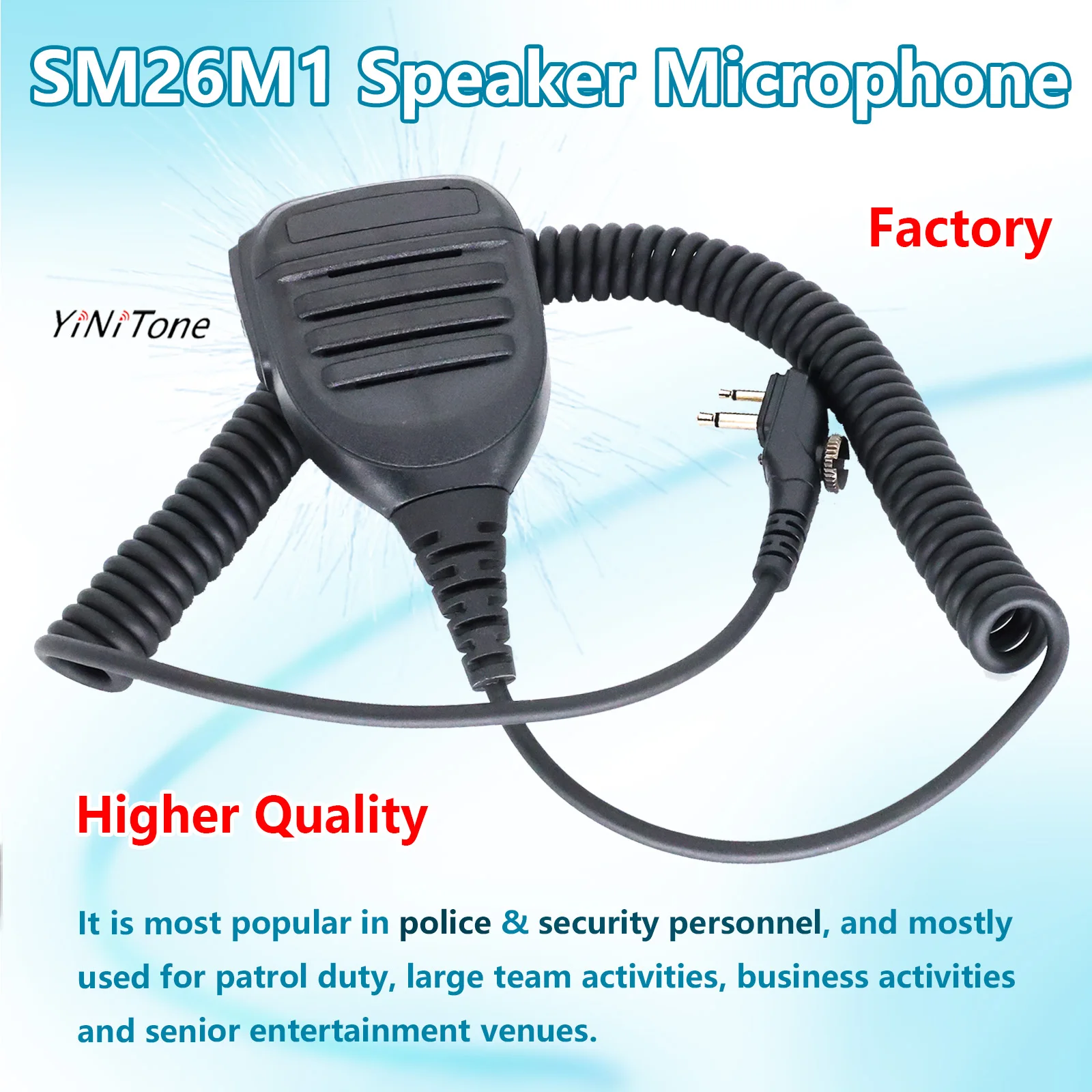 

PD500 Remote Shoulder Hand PTT Speaker Mic for Hytera HYT PD505 TD520 BD615 BD502i TC518 Two Way Radio Portable SM26M1 Speaker