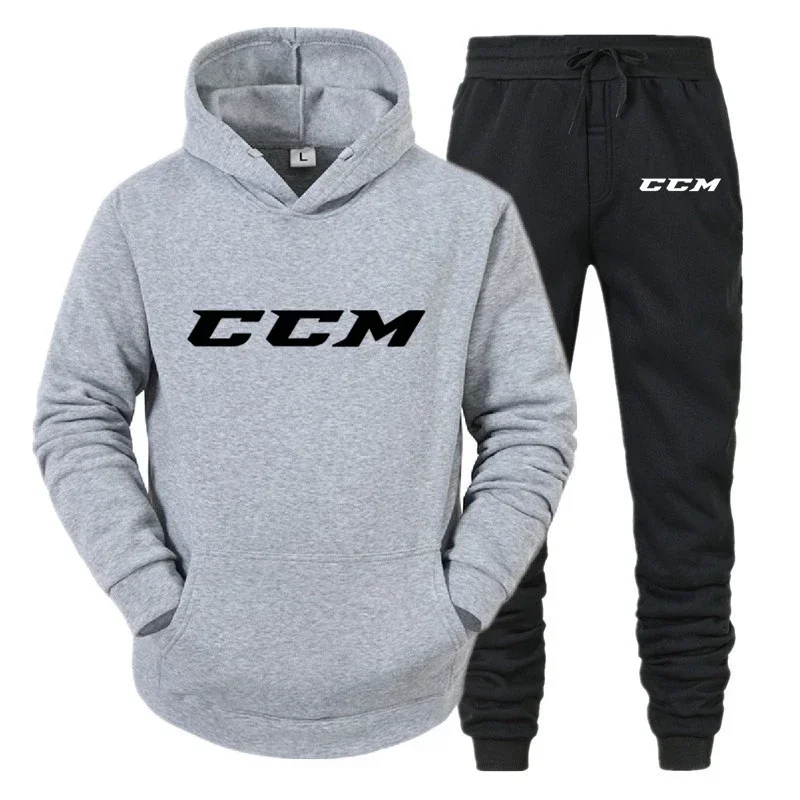 2023 Brand New Men's Fashion Casual Autumn Set Sportswear Two Piece Hoodie Pullover Sportswear Jogging Set CCM Set