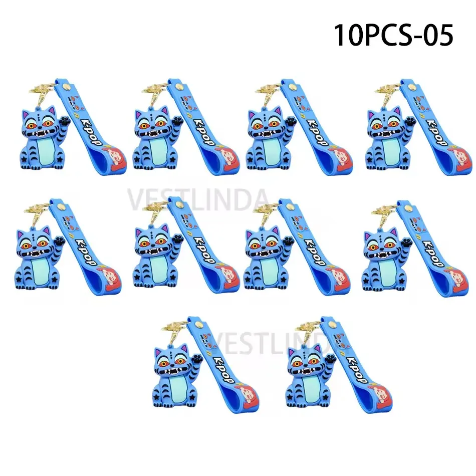 Heiße 3D-gedruckte Anime-Film-KPOP-Dämonenjäger-Mädchen-Charakter-Schlüsselanhänger, niedliche Tiger-Actionfigur, Sammlerstücke, Geschenke