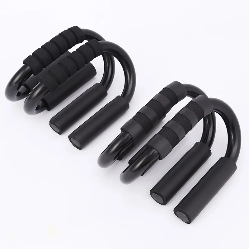 1Pair S-Type Push-Up Bars with Anti-Skid Foam Handles Thickened Steel Pipe Home Fitness Equipment for Pectoral Muscle Training ﻿