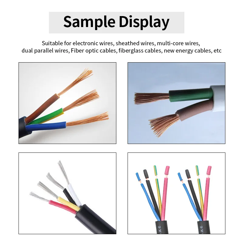 Fully automatic computer wire stripping machine cutting and stripping of sheath wire,inner and outer,multi-core wire,outer skin