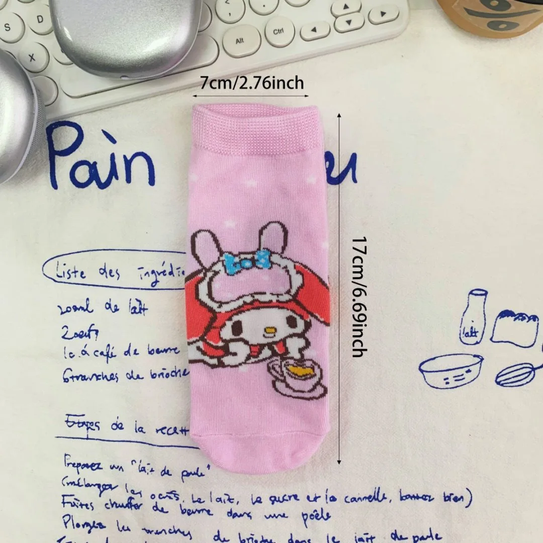 5/ نسخة كورية مزدوجة ميلودي بأنماط كرتونية - "My Melody" - جوارب نسائية جميلة ورائعة #5