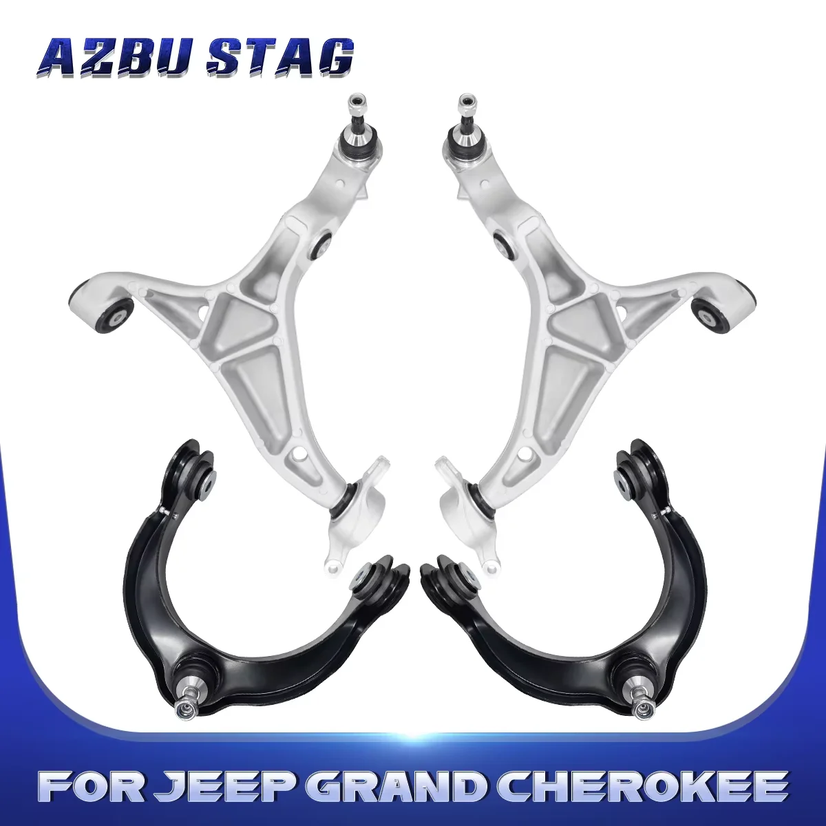 

AzbuStag 4Pcs Front Lower Upper Control Arm Suspension Kit for Jeep Grand Cherokee Dodge Durango 2016-2021 68282729AC 68282729AC