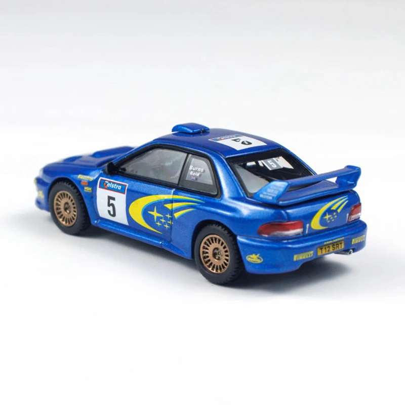 

MINIGT 1:64 Impreza WRC99 1999, модель автомобиля из сплава, статическая коллекция, украшенные праздничные подарки, игрушки