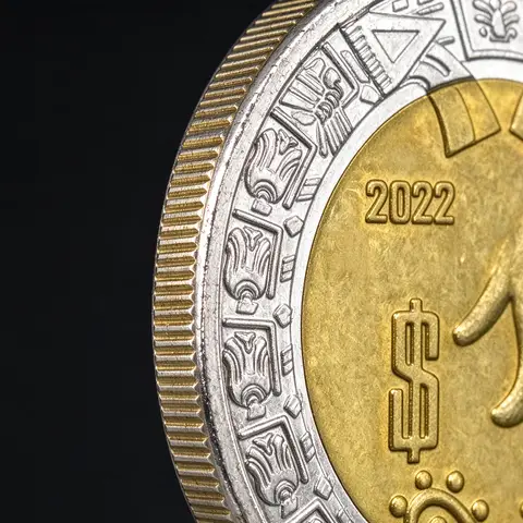 Mexico 2022 Monkey Bimetallic Replica Coin Mexican Eagle Snake Commemorative Souvenir Collectible Hobby Gift