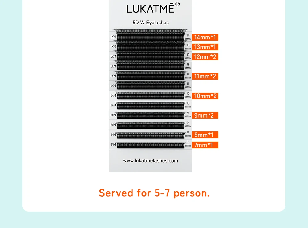 LUKATME M/C/D Curl 7-14mm Foxy Volume 4D 5D Wimpern Braun YY Wimpern Vorgefertigte 6D 7D 8D Fächer Flauschige U-6D Falsche Wimpernverlängerung – Detail 5