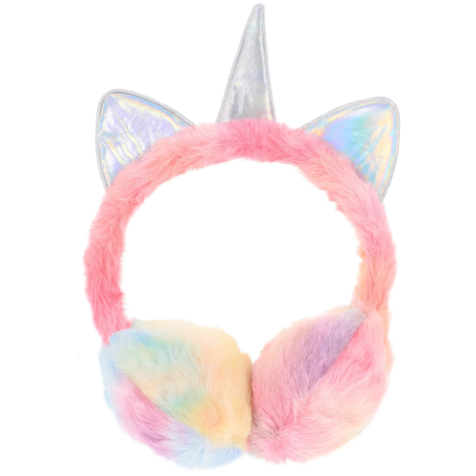 غطاء حماية للأذن على شكل وحيد القرن سباركلي للشتاء الدافئ من أجل قابل لإعادة الاستخدام ومريح للتخييم في الهواء الطلق والمشي لمسافات طويلة والتزلج