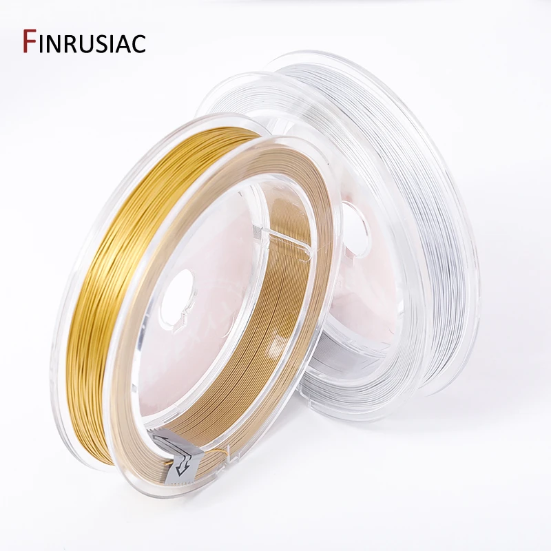 Gold/Silber Farbe 0,4 MM Edelstahl Draht Perlen Seil Schnur Faden String Für DIY Armbänder Schmuck, Die Entdeckungen großhandel – Detail 24