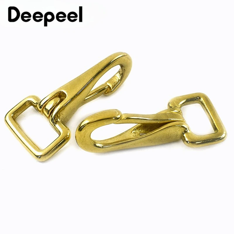 1-3Pcs Solid Brass Buckle Carabiner Trigger Clip Snap Hook Clasp for Bag Strap Dog Collar KeyChain DIY Hardware Accessories