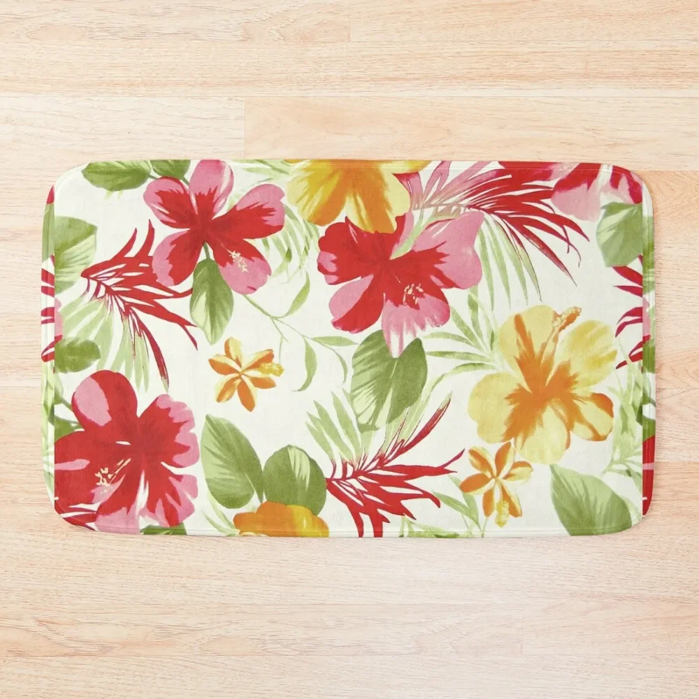 

Tropical Hibiscus Floral Fiesta Bath Mat Absorbent Carpet For Bathroom Bathroom Slip Mat