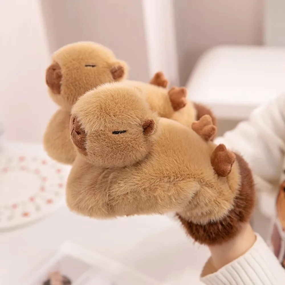 

Fashion Cute Capybara Plush Glove Keep Warm Vocal Penguin Thermal Mittens Cold-proof Windproof Cartoon Animals Glove Universal