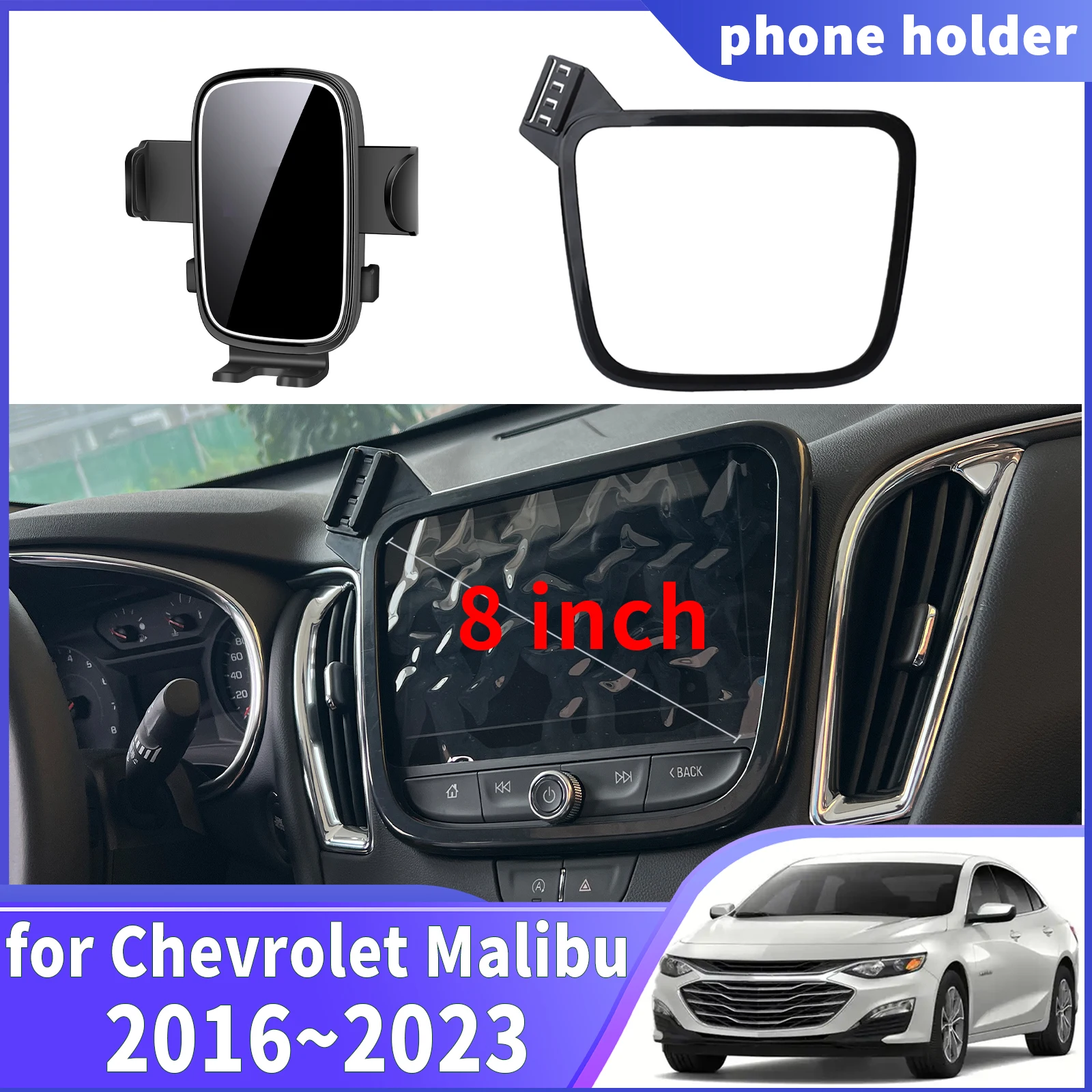 

fit for Chevrolet Malibu 2016 2017 2018 2019 2020 2021 2022 2023 Navigation Phone Holder Mount Customized Car accessoires