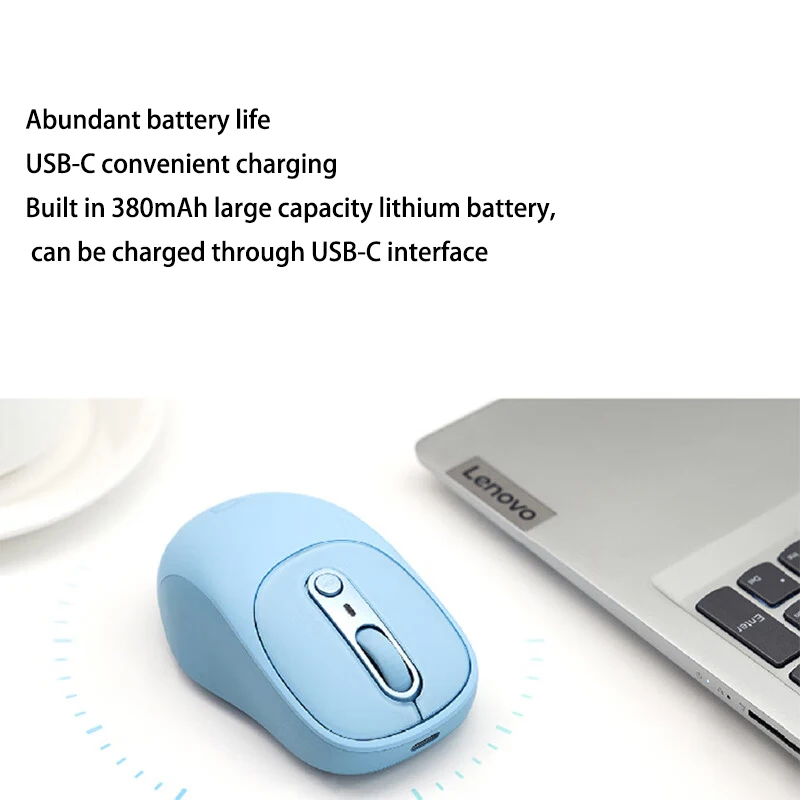 Mouse Lenovo Xiaoxin Bluetooth Wireless Mouse M3 Twilight Gray Light Sound Three Bluetooth Office Mouse