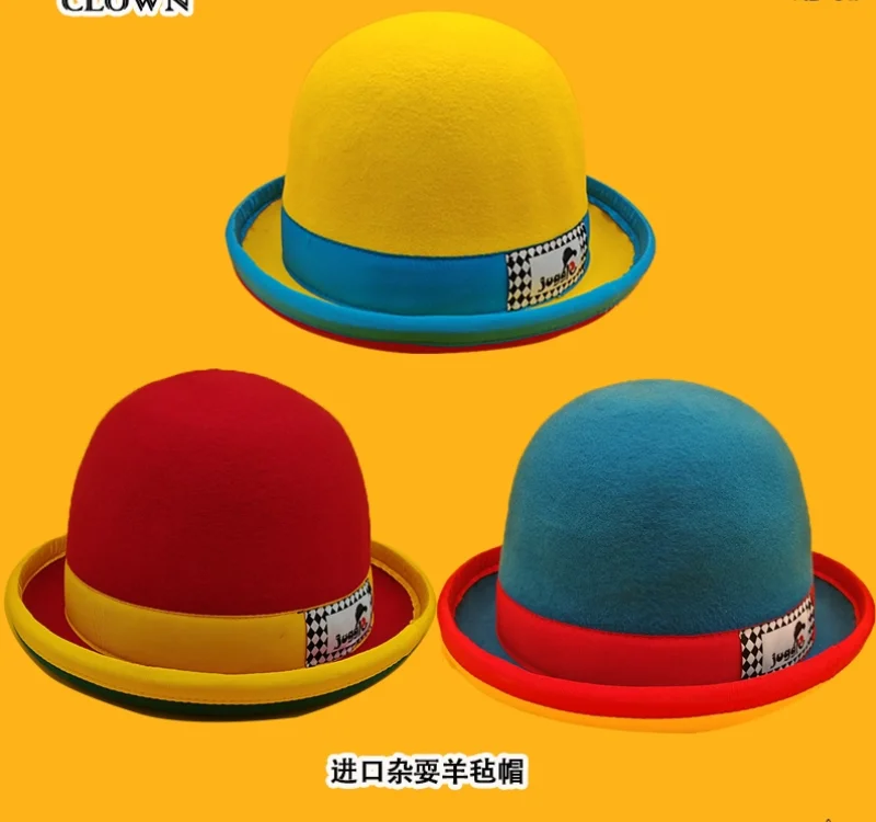 

Clown Imported Juggling Sheep Felt Hat Magic Parade Hat Stage Performance Props