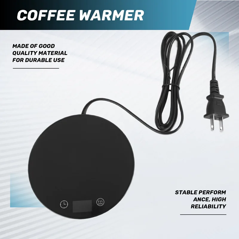 Scaldacandele/scaldatè per caffè, candela con timer 8 ore con spegnimento automatico 1-12 ore, 2 impostazioni di temperatura 122/140 ℉   Spina americana nera