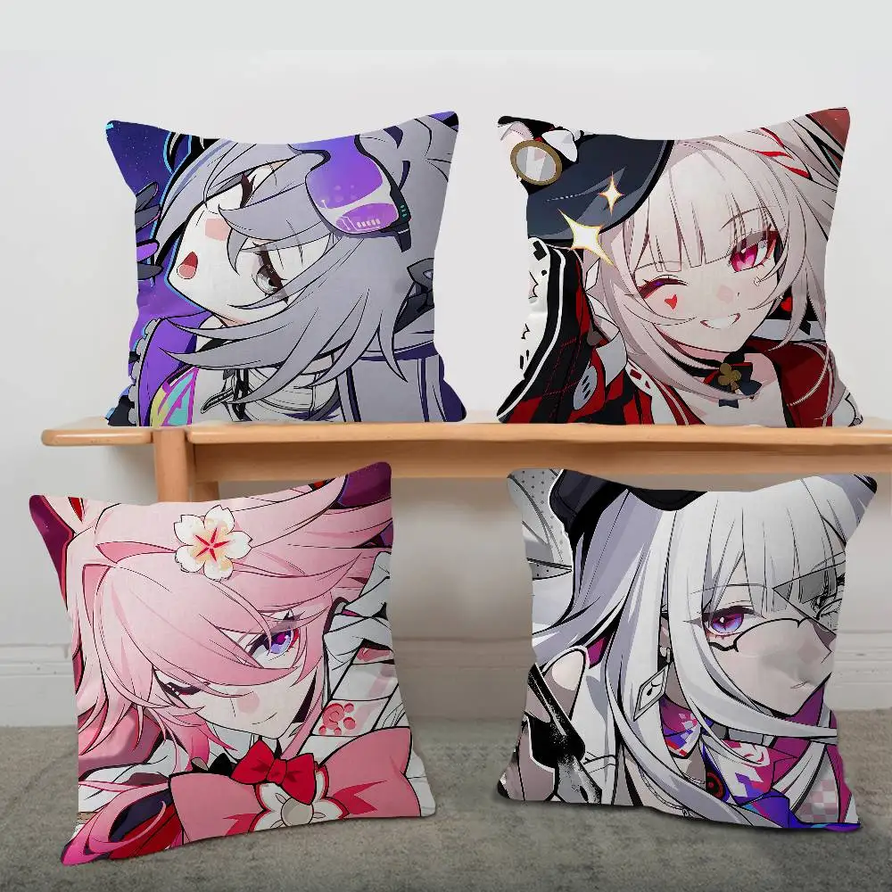 

Чехол для подушки Honkai Star Rais Game 45*45 см, декоративная наволочка для дивана, домашняя наволочка для подушки