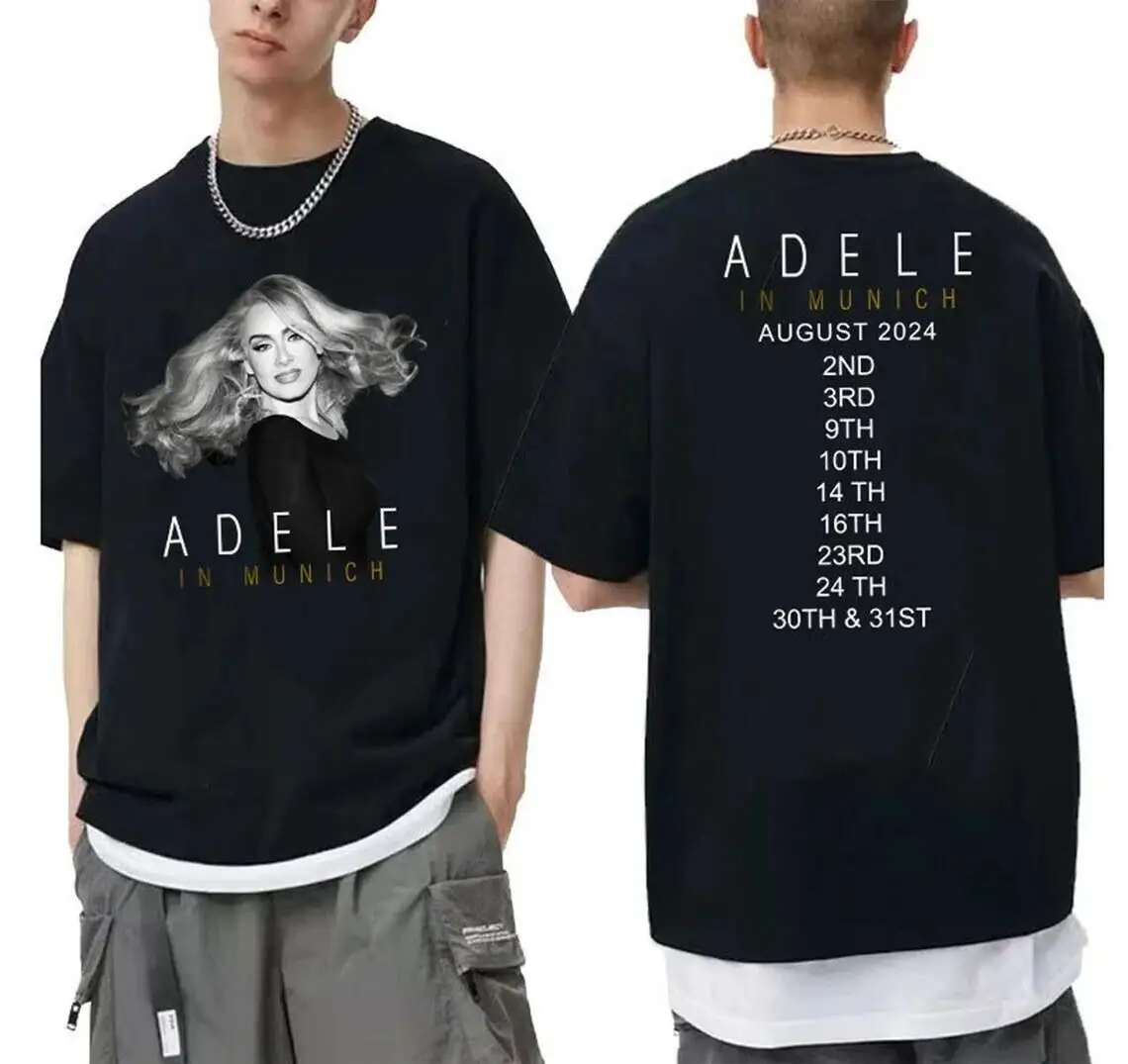 Adele In  2024 Music Tour T-Shirt Black Gift For Fans All Size