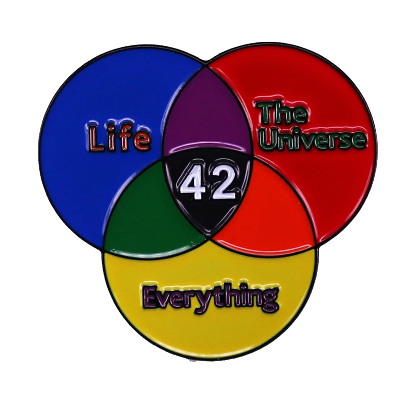 

A2446 Life everything The Universe Enamel Pins Lapel Pins for Backpack Badges Brooches for Clothing Fashion Jewelry Accessories