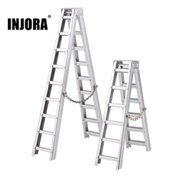 INJORA 100MM 150MM Aluminum Mini Ladder for 1:10 RC Rock Crawler Axial SCX10 90046 TRX-4 Decoration Parts